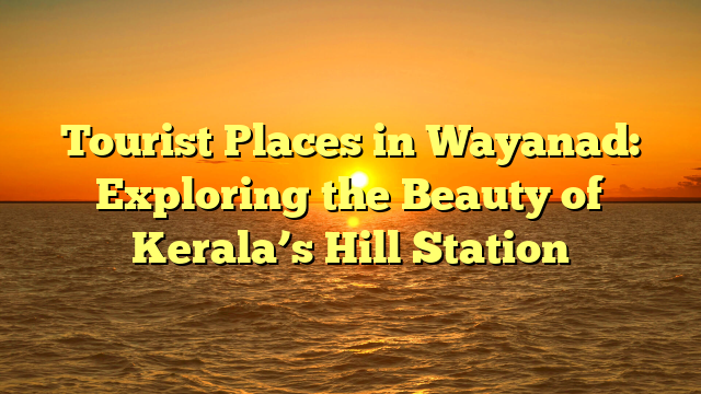 Tourist Places in Wayanad: Exploring the Beauty of Kerala’s Hill ...